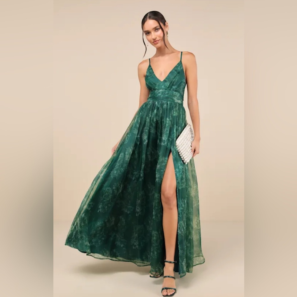 Lulu's Green Maxi Dress
